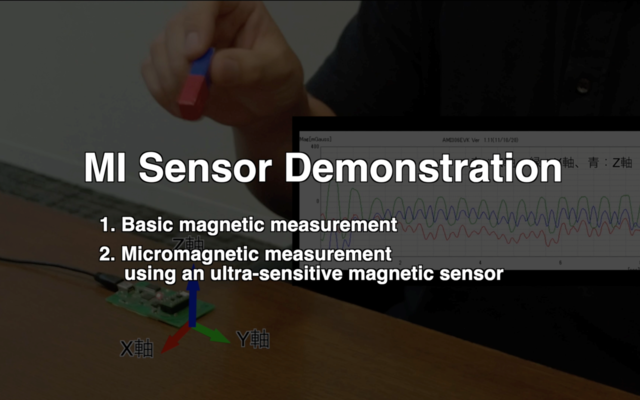 MI Sensor Demonstration (1. Basic magnetic measurement, 2. Micromagnetic measurement)