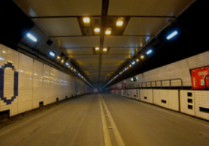Kanmon Tunnel ceiling plate brackets