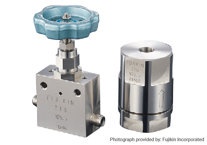 High pressure hydrogen manual valves/check valves