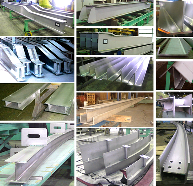 Example production of custom welded shaped steel